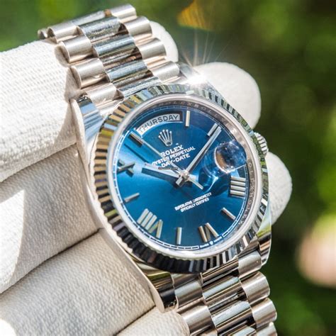 rolex day date blu prezzo|Rolex Day-Date 40.